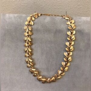 Vintage Trifari Gold Leaf Necklace